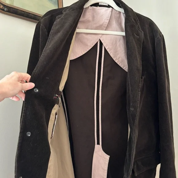 J. Crew Vintage Grandpacore Brown Corduroy Sport Coat Blazer Size Large - Picture 9 of 13